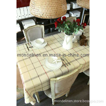Printing Linen Table Cloth in Check Style (TC-008)